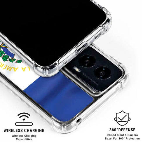 El Salvador Flag Moto G Power 5G (2024) Clear Case
